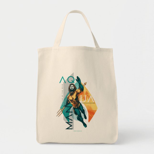 Tote Bag Aquaman | Modernist Aquaman Collage (Devant)
