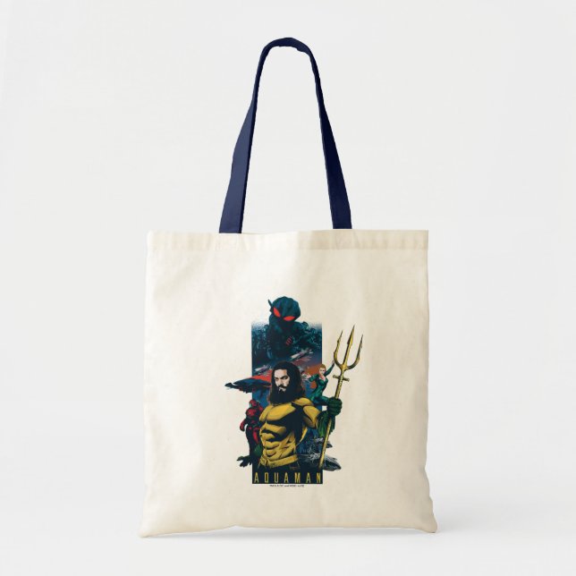 Tote Bag Aquaman | Orin, Mera et Black Manta Graphic (Devant)