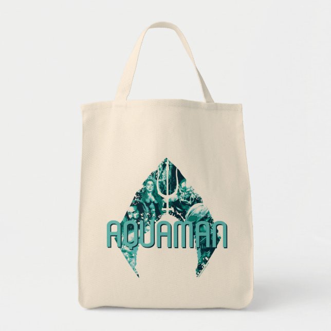 Tote Bag Aquaman | Orin, Mera, Orm & Black Manta In Symbol (Devant)