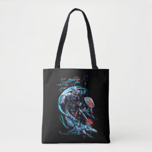 Tote Bag Aquaman Orm, Manta noir, Tylosaur, et bateaux