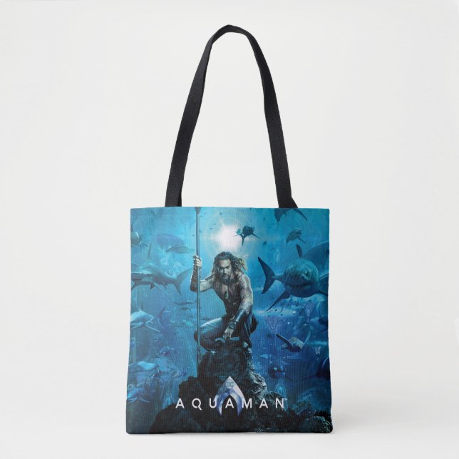 Tote Bag Aquaman | Prince Orin avec animaux aquatiques (Devant)