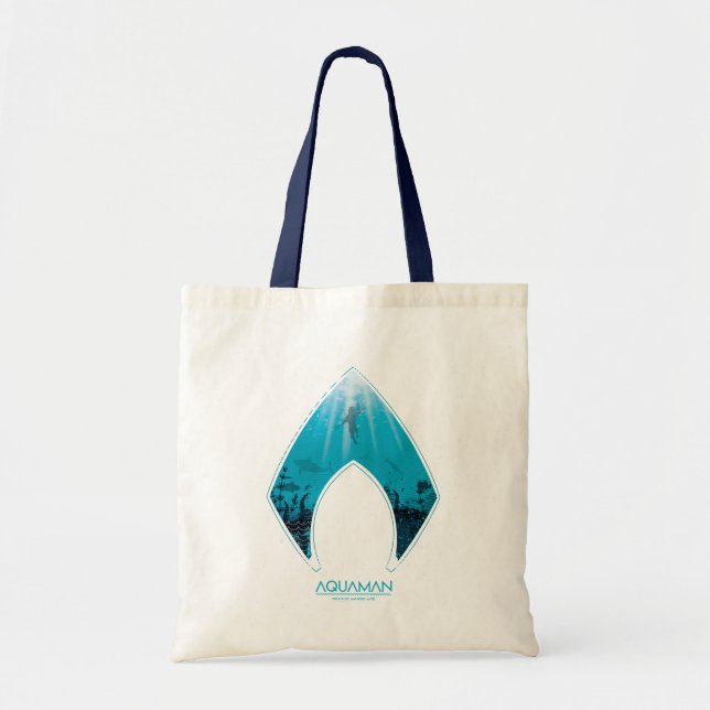 Tote Bag Aquaman | Voir par Aquaman Logo Ocean Graphic (Devant)