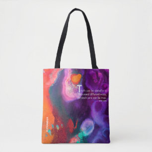 Tote Bag Aquarelle Abstraite orange et violette