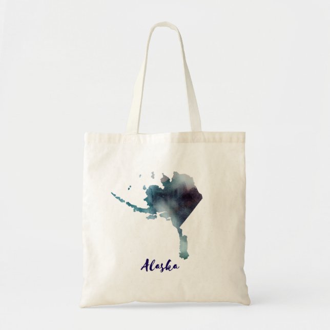 Tote Bag Aquarelle Alaska États-Unis (Devant)