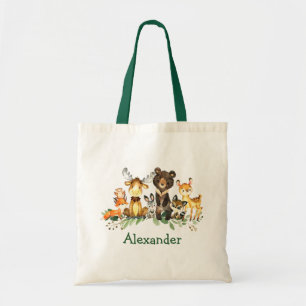 Tote Bag Aquarelle Animaux de la forêt boisée