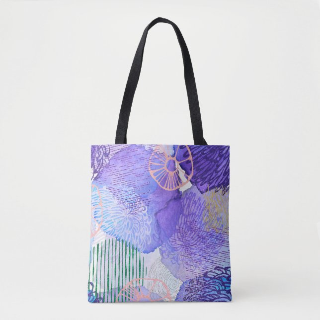 Tote Bag Aquarelle arrière - plan Abstraite (Devant)