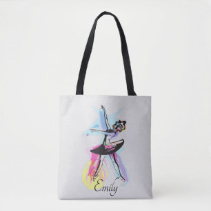 Tote Bag Aquarelle Ballerina Dancer Thème