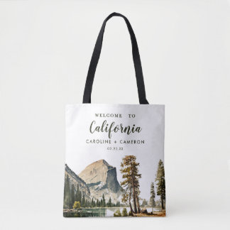 Tote Bag Aquarelle Bienvenue au Mariage de Californie