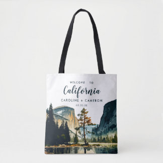 Tote Bag Aquarelle Bienvenue au Mariage de Californie