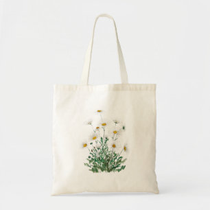 Tote Bag aquarelle blanche Margaret daisy
