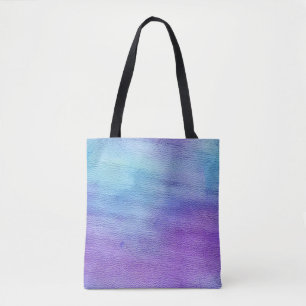 Tote Bag Aquarelle bleu et violet Ombre