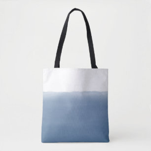 Tote Bag Aquarelle bleu poussiéreux