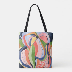 Tote Bag Aquarelle botanique élégante Motif Abstrait