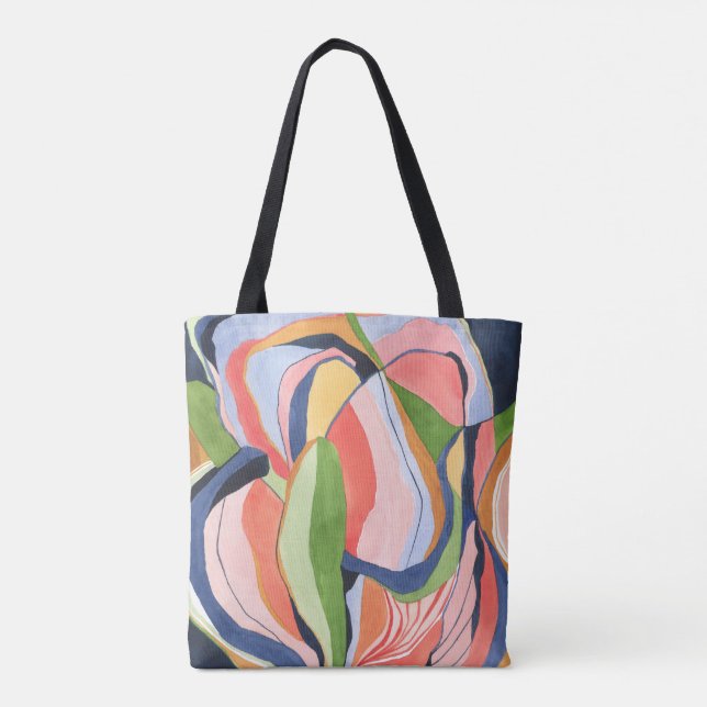 Tote Bag Aquarelle botanique élégante Motif Abstrait (Dos)