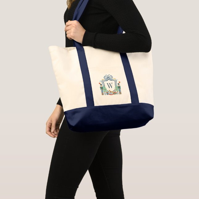 Tote Bag Aquarelle Casse-monogramme Noël (Devant (produit))