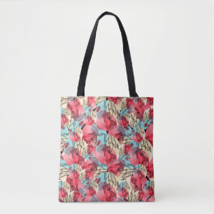 Tote Bag Aquarelle chaude froide Florale géométrique