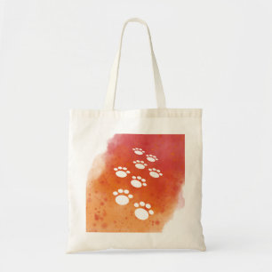 Tote Bag Aquarelle Chien Paw Traces