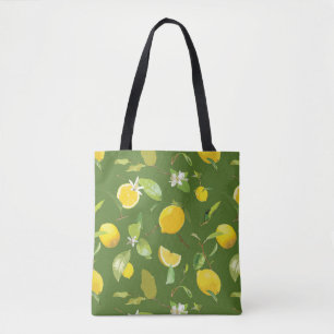 Tote Bag Aquarelle Citron & Feuilles 5