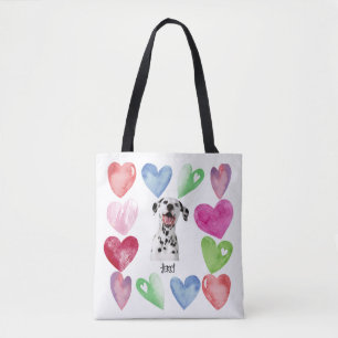 Tote Bag Aquarelle Coeurs Animaux