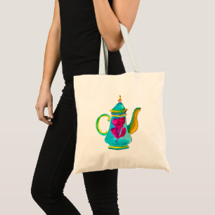 Tote Bag Aquarelle couleur turque teapot
