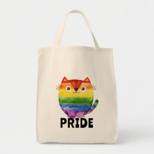 Tote Bag Aquarelle Cute Pride Kitty
