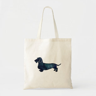 Tote Bag Aquarelle Dachshund Rough Revêtue