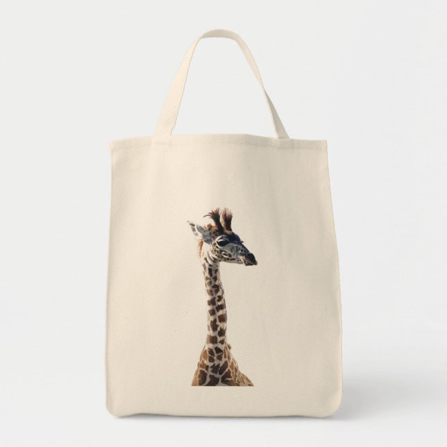 Tote Bag Aquarelle d'animal de faune de "petite girafe" (Devant)