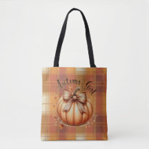 Aquarelle d'automne Citrouille plaid