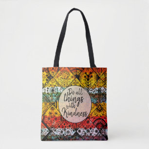 Tote Bag Aquarelle de Bohême Citation inspirée de gentill