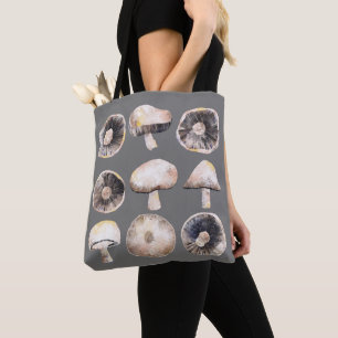 Tote Bag Aquarelle de champignon