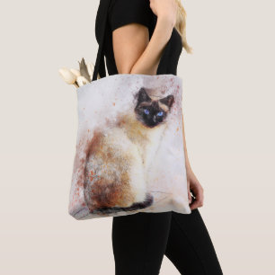 Tote Bag Aquarelle de chat de Siaman