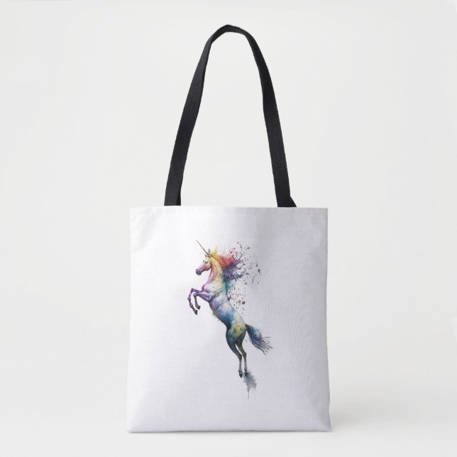 Tote Bag Aquarelle de couleur arc-en-ciel Abstraite d'une l (Devant)