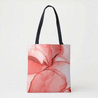 Tote Bag Aquarelle de flamme. Effet Pastel Bright. Pink Sop