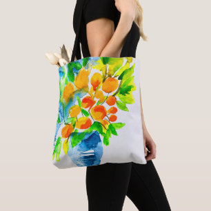 Tote Bag Aquarelle de fruits d'art kumquat orange