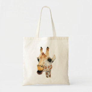 Tote Bag Aquarelle de la Giraffe de Safari