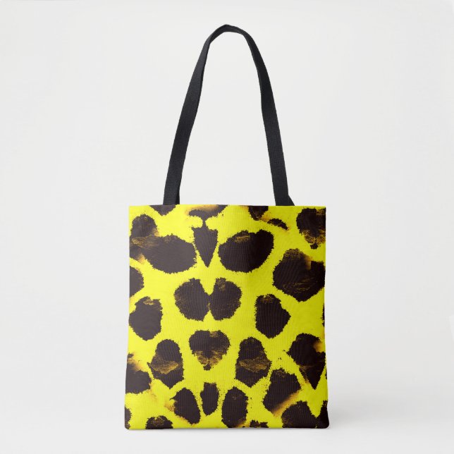 Tote Bag Aquarelle de Poster de animal Abstrait Leopard (Devant)