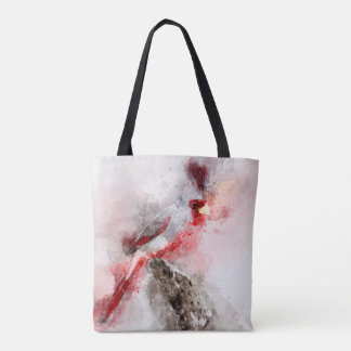Tote Bag Aquarelle de Pyrrhuloxie