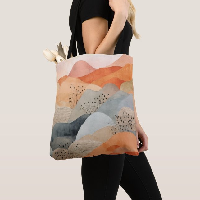 Tote Bag Aquarelle Desert Canyon Fourre-tout (De près)