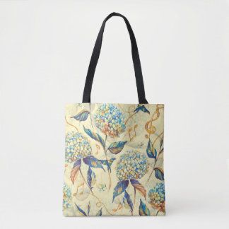 Tote Bag Aquarelle dessinée à la main motif sans couture av