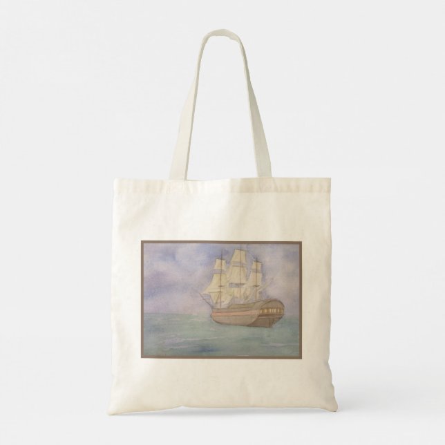 Tote Bag Aquarelle du grand navire (Dos)