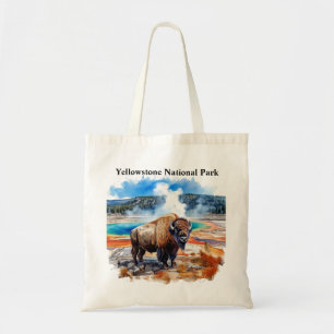 Tote Bag Aquarelle du parc national Yellowstone
