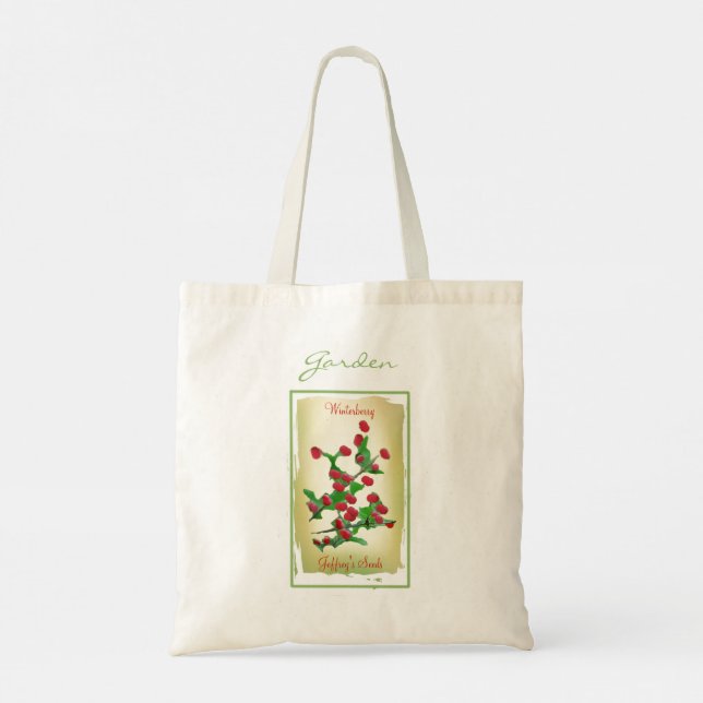 Tote Bag Aquarelle Emballage de semences de la branche d'ai (Dos)