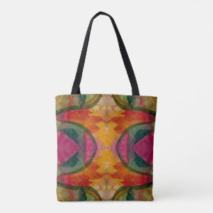 Tote Bag Aquarelle Et Encre Art Expressionniste Abstrait