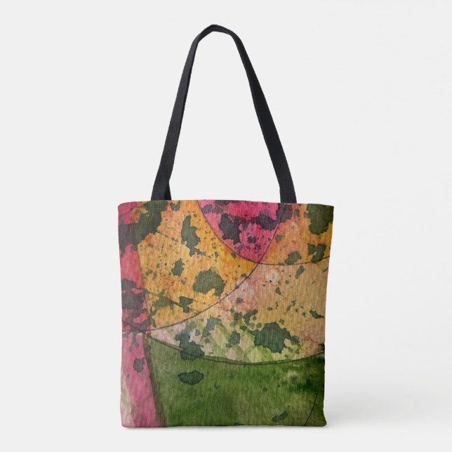 Tote Bag Aquarelle Et Encre Expressionnisme Abstrait Art (Dos)