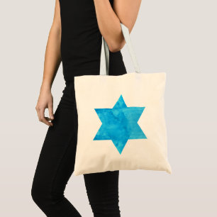 Tote Bag aquarelle Étoile bleue de David