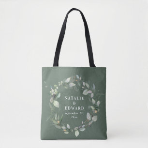 Tote Bag Aquarelle eucalyptus élégante fête de mariage
