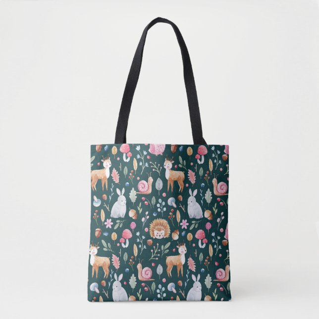 Tote Bag Aquarelle Fairy Forest Motif pour enfants (Devant)