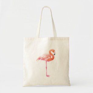 Tote Bag aquarelle Flamant rose