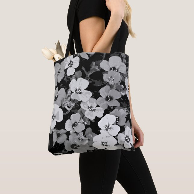 Tote Bag Aquarelle Fleur rouge 2 (De près)