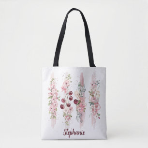 Tote Bag Aquarelle Fleurie de Fleurs de Cerisier, Ajouter u